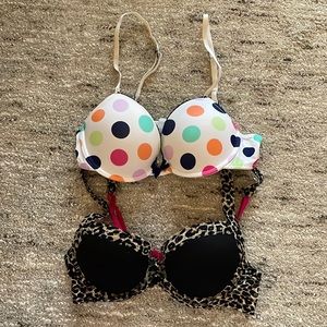 Two bras in 34B- VS PINK and xhilaration